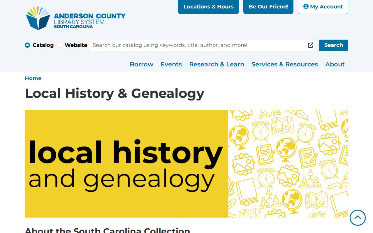 Anderson County residents directory library local history collection