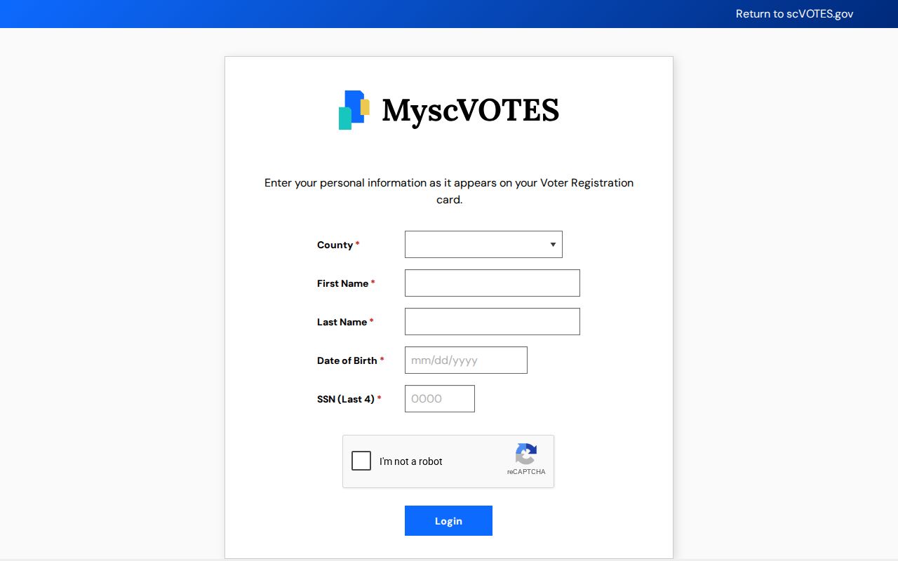 Anderson County residents directory MyscVOTES personal lookup