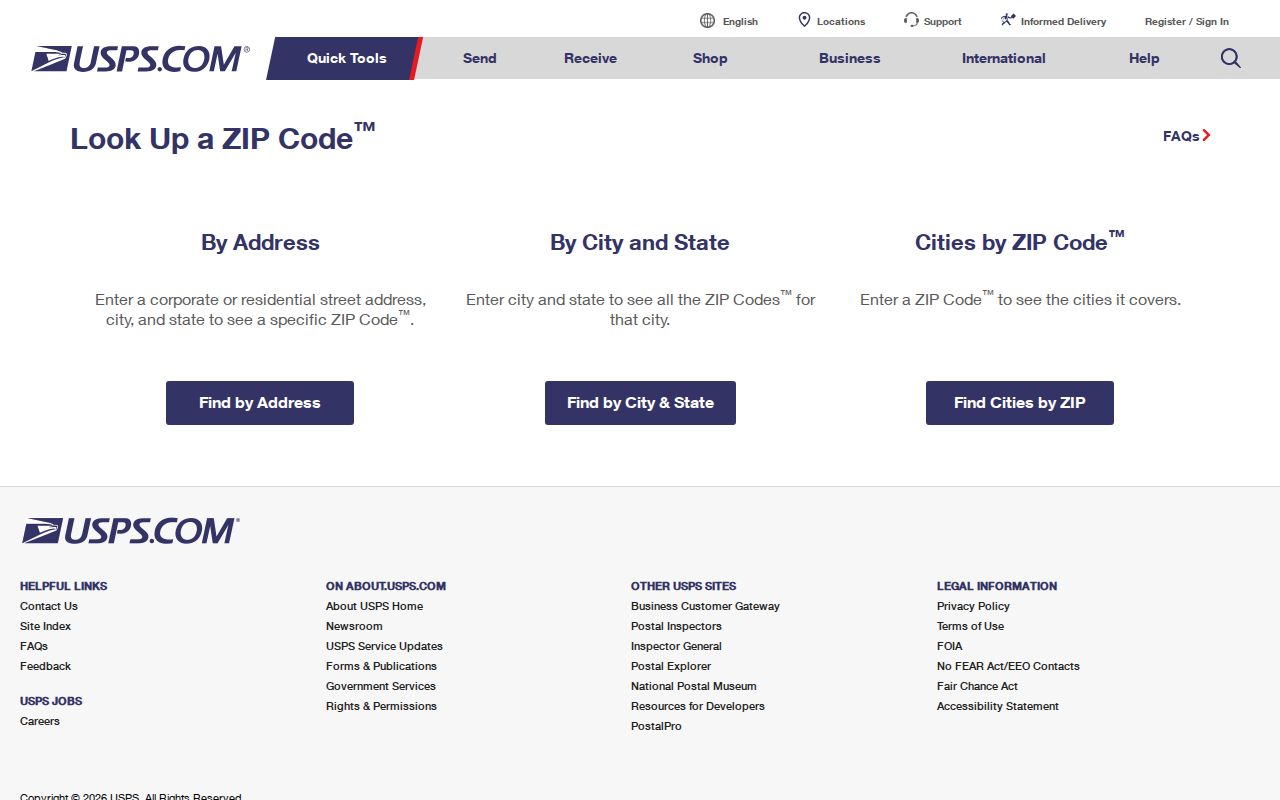 Anderson County ZIP code directory USPS address and ZIP lookup